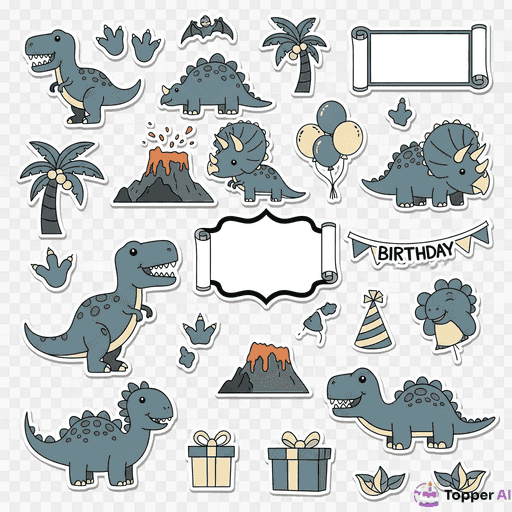 Topo de Bolo Temático: Aventura Jurássica