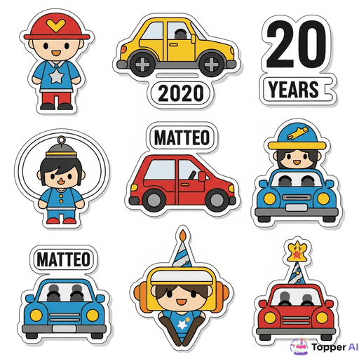 Topo de Bolo Temático Carros