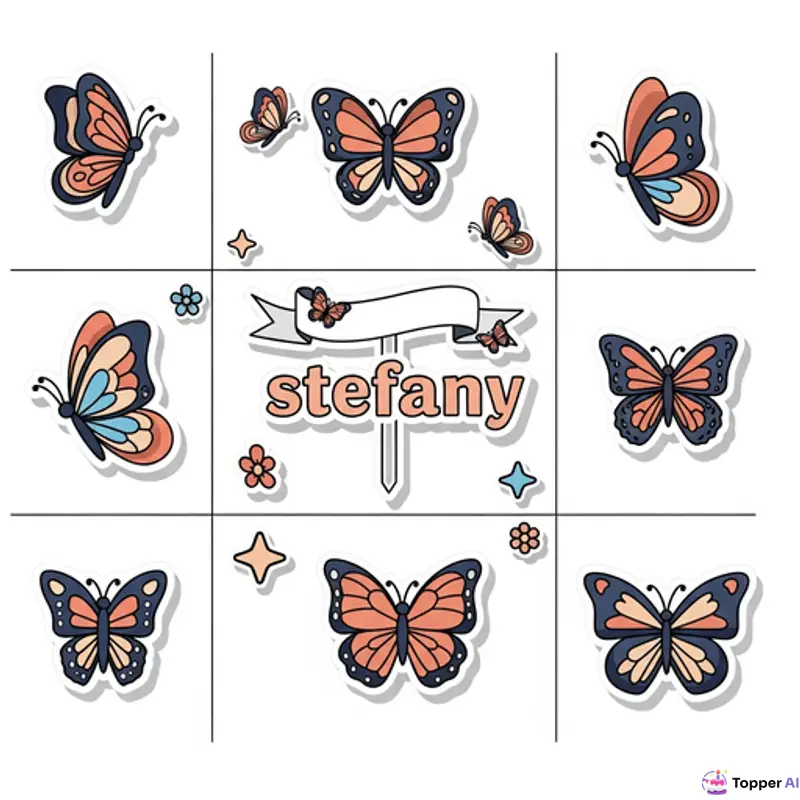 Topper de Bolo Borboletas 3D