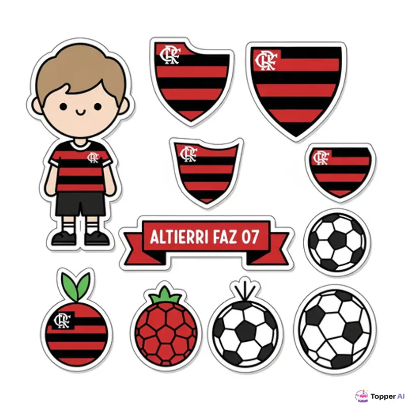 Topo de Bolo Temático Futebol