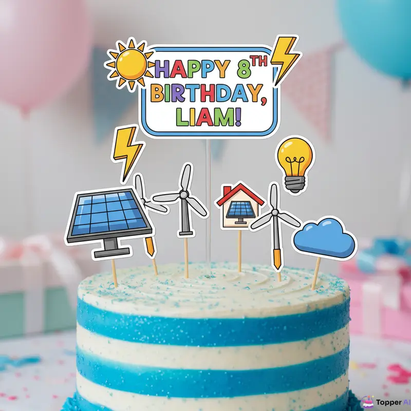 Topo de Bolo Energia Solar